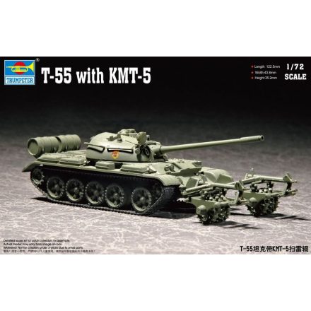 Trumpeter T-55 with KMT-5 makett