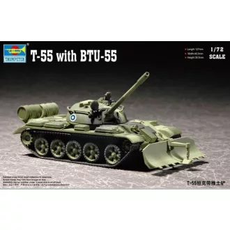 Trumpeter T-55 with BTU-55 harcjármű makett