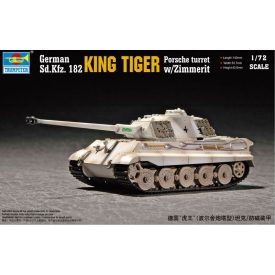 Trumpeter King Tiger Porsche Turret w/Zimmerit makett