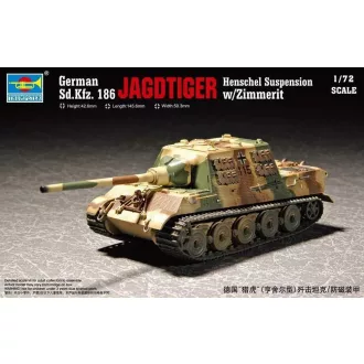   Trumpeter German Sd.Kfz 186 Jagdtiger wZimmerit harcjármű makett