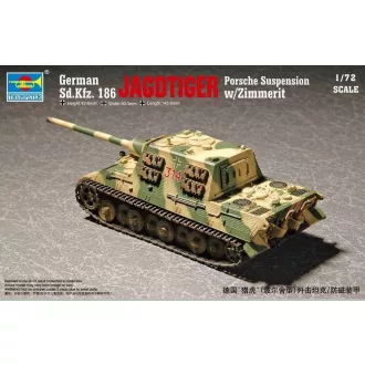   Trumpeter German Sd.Kfz 186 Jgdtiger wZimmerit Porsche gear harcjármű makett