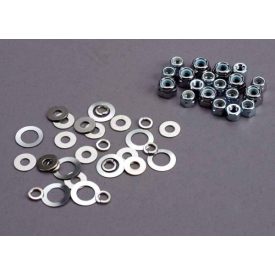   Traxxas Nut set, lock nuts (3mm (11) and 4mm(7)) & washer set
