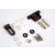 Traxxas Trim adjustment bracket (inner)/trim adjustment bracket (outer)/trim adjustment lever/ 3x16mm shoulder screw/2.6x 10mm self-tapping screws (4)/convex and concave trim lever washers/4x21mm doub