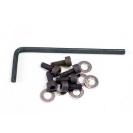   Traxxas Backplate screws (3x8mm cap-head machine) (6)/washers (6)/ wrench