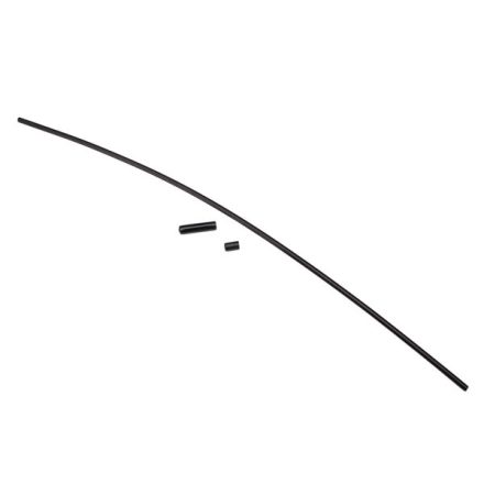 Traxxas Antenna, tube, black (1)/ vinyl antenna cap (1)/ wire retainer (1)