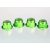 Traxxas Nuts, aluminum, flanged, serrated (4mm) (green-anodized) (4)