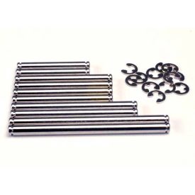 Traxxas Suspension pin set, hard chrome (w/ E-clips)