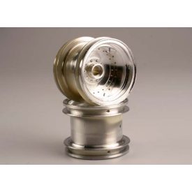Traxxas Wheels, satin chrome (2 front off-set)