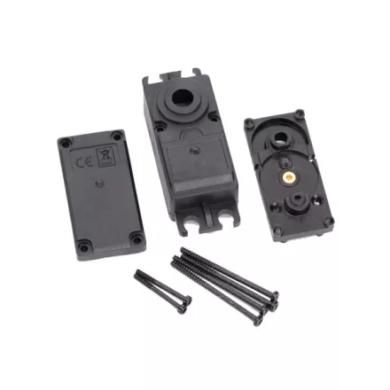 Traxxas Servo case, plastic (top, middle, bottom)/ gaskets/ hardware (for 2250, 2255 servos)