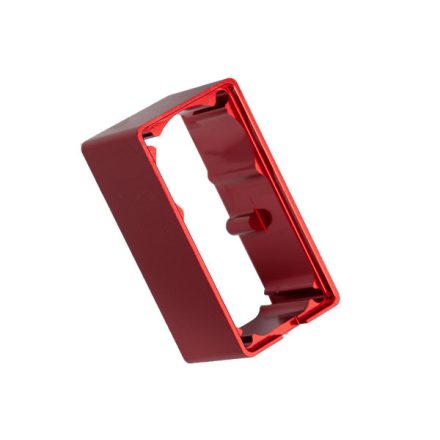 Traxxas Servo case, aluminum (red-anodized) (middle) (for 2255 servo)