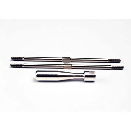 Traxxas Turnbuckles, titanium 105mm (2)/ billet aluminum wrench