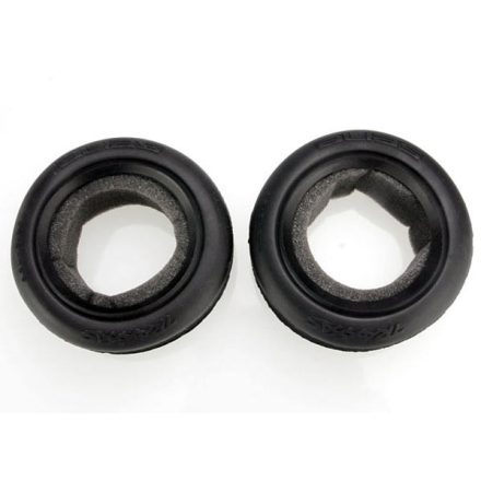 Traxxas Tires, Alias® ribbed 2.2" (wide, front) (2)/ foam inserts (Bandit) (soft compound)