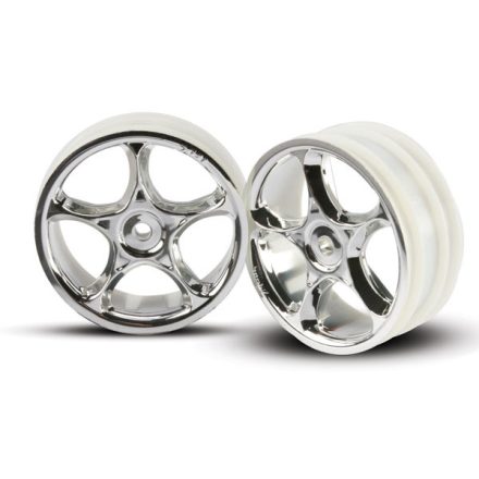 Traxxas Wheels, Tracer 2.2" (chrome) (2) (Bandit front)