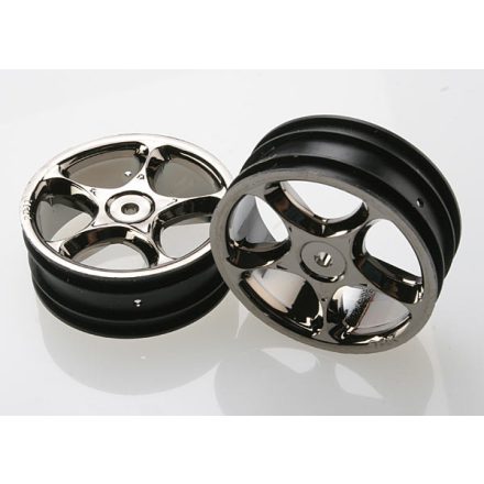 Traxxas Wheels, Tracer 2.2" (black chrome) (2) (Bandit front)