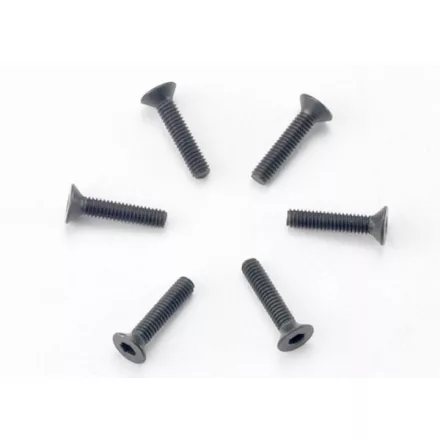 Traxxas Screws, 2.5x12mm countersunk machine (hex drive) (6)