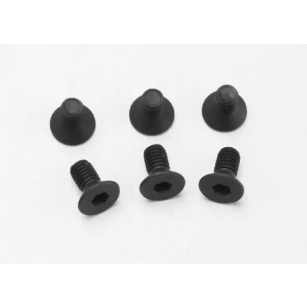 Traxxas Screws, 3x6mm countersunk machine (6) (hex drive)