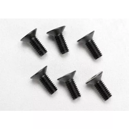 Traxxas Screws, 4x10mm countersunk machine (hex drive) (6)