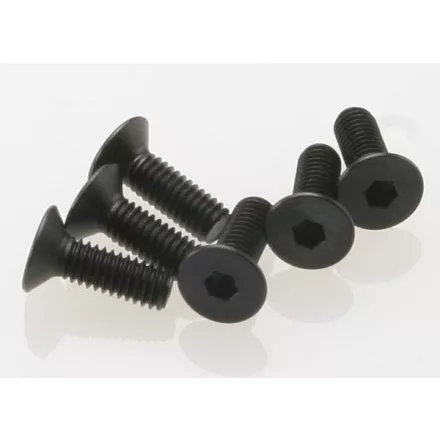 Traxxas Screws, 4x12mm countersunk machine (hex drive) (6)