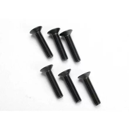 Traxxas Screws, 4x18mm countersunk machine (hex drive) (6)
