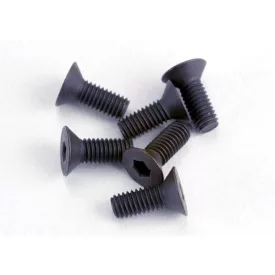 Traxxas Screws, 3x8mm countersunk machine (6) (hex drive)