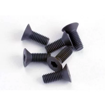 Traxxas Screws, 3x8mm countersunk machine (6) (hex drive)