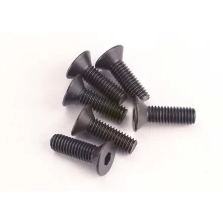 Traxxas Screws, 3x10mm countersunk machine (6) (hex drive)