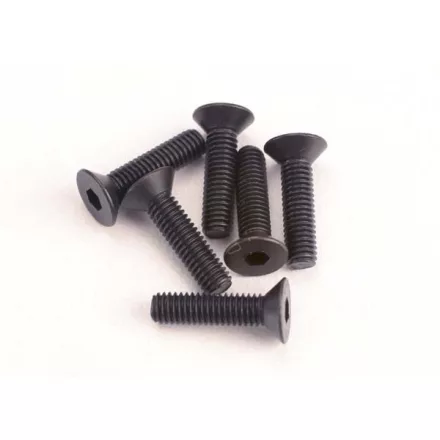 Traxxas Screws, 3x12mm countersunk machine (6) (hex drive)