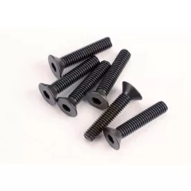 Traxxas Screws, 3x15mm countersunk machine (6) (hex drive)