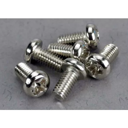 Traxxas Screws, 3x6mm roundhead machine (6)