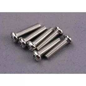 Traxxas Screws, 3x12mm roundhead machine (6)