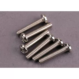 Traxxas Screws, 3x15mm roundhead machine (6)