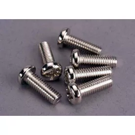 Traxxas Screws, 4x12mm roundhead machine (6)