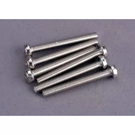 Traxxas Screws, 3x25mm roundhead machine (6)