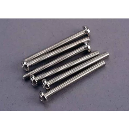 Traxxas Screws, 3x30mm roundhead machine (6)
