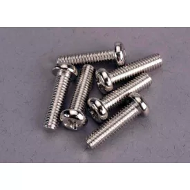 Traxxas Screws, 4x15mm roundhead machine (6)