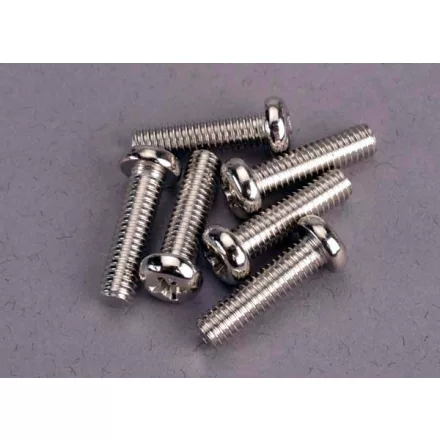 Traxxas Screws, 4x15mm roundhead machine (6)