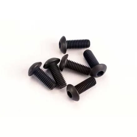 Traxxas Screws, 3x8mm button-head machine (hex drive) (6)