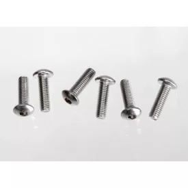   Traxxas Screws, 3x10 button-head machine (hex drive) (stainless steel) (6)