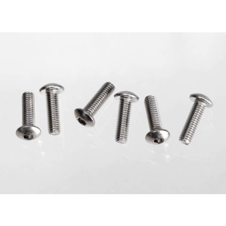 Traxxas Screws, 3x10 button-head machine (hex drive) (stainless steel) (6)