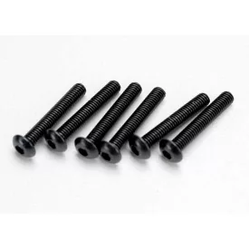 Traxxas Screws, 3x18mm button-head machine (hex drive) (6)
