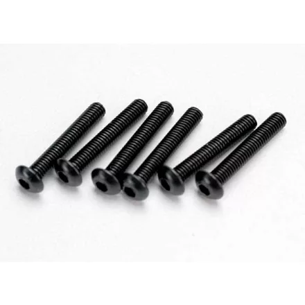 Traxxas Screws, 3x18mm button-head machine (hex drive) (6)