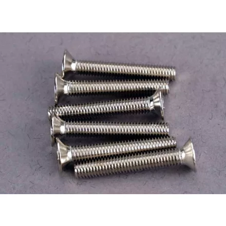Traxxas Screws, 3x20mm countersunk machine screws (6)