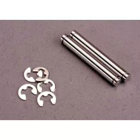 Traxxas Suspension pins, 23mm hard chrome (2)/ E-clips (4)