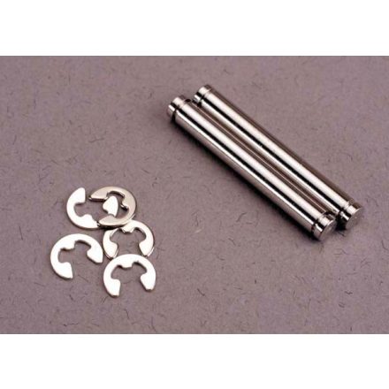 Traxxas Suspension pins, 23mm hard chrome (2)/ E-clips (4)