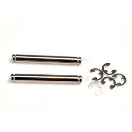 Traxxas Suspension pins, 26mm (kingpins) (2)/ E-clips (4)