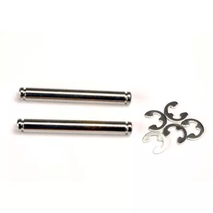 Traxxas Suspension pins, 26mm (kingpins) (2)/ E-clips (4)