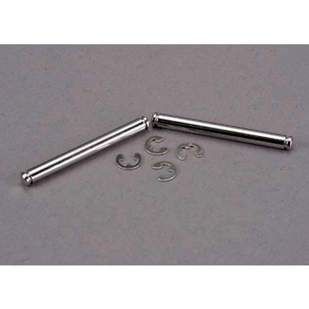 Traxxas Suspension pins, 31.5mm, chrome (2) w/ E-clips (4)