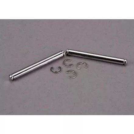 Traxxas Suspension pins, 31.5mm, chrome (2) w/ E-clips (4)