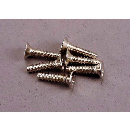 Traxxas Screws, 3x12mm countersunk self-tapping (6)