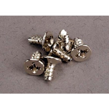 Traxxas Screws, 3x6mm countersunk self-tapping (6)